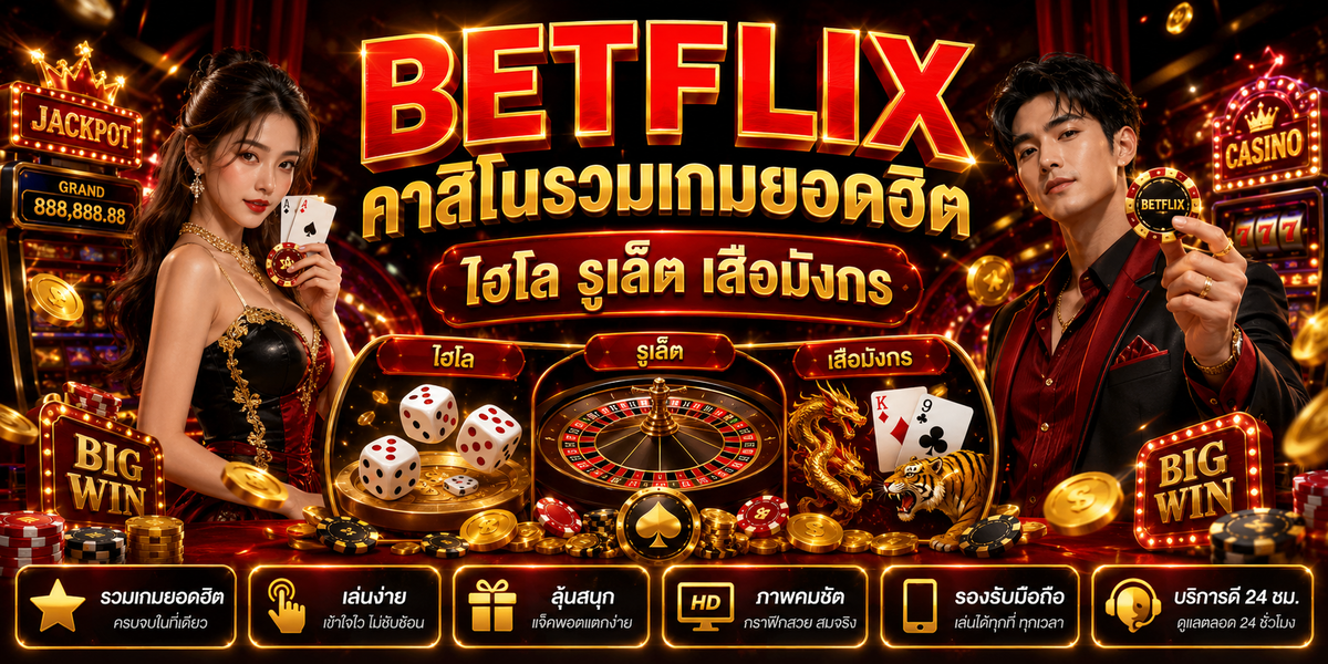 BETFLIX คาสิโนรวมเกมยอดฮิต ไฮโล รูเล็ต เสือมังกร